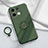 Ultra-thin Silicone Gel Soft Case Cover with Magnetic Finger Ring Stand S02 for Oppo Reno8 Pro 5G Midnight Green