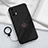 Ultra-thin Silicone Gel Soft Case Cover with Magnetic Finger Ring Stand S02 for Realme GT Master 5G Black