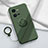 Ultra-thin Silicone Gel Soft Case Cover with Magnetic Finger Ring Stand S02 for Vivo iQOO 10 Pro 5G Midnight Green