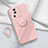 Ultra-thin Silicone Gel Soft Case Cover with Magnetic Finger Ring Stand S02 for Vivo iQOO Neo7 5G