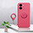 Ultra-thin Silicone Gel Soft Case Cover with Magnetic Finger Ring Stand S02 for Vivo iQOO Z7 5G