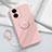 Ultra-thin Silicone Gel Soft Case Cover with Magnetic Finger Ring Stand S02 for Vivo iQOO Z7 5G