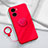 Ultra-thin Silicone Gel Soft Case Cover with Magnetic Finger Ring Stand S02 for Vivo iQOO Z7 5G