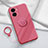 Ultra-thin Silicone Gel Soft Case Cover with Magnetic Finger Ring Stand S02 for Vivo iQOO Z7 5G