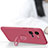 Ultra-thin Silicone Gel Soft Case Cover with Magnetic Finger Ring Stand S02 for Vivo V25 5G