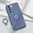 Ultra-thin Silicone Gel Soft Case Cover with Magnetic Finger Ring Stand S02 for Vivo V27 5G