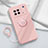 Ultra-thin Silicone Gel Soft Case Cover with Magnetic Finger Ring Stand S02 for Vivo X Note Pink