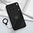 Ultra-thin Silicone Gel Soft Case Cover with Magnetic Finger Ring Stand S02 for Vivo X90 5G