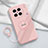 Ultra-thin Silicone Gel Soft Case Cover with Magnetic Finger Ring Stand S02 for Vivo X90 Pro 5G Pink