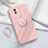 Ultra-thin Silicone Gel Soft Case Cover with Magnetic Finger Ring Stand S02 for Vivo Y02