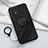 Ultra-thin Silicone Gel Soft Case Cover with Magnetic Finger Ring Stand S02 for Vivo Y11 (2023)