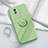 Ultra-thin Silicone Gel Soft Case Cover with Magnetic Finger Ring Stand S02 for Vivo Y11 (2023)