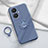 Ultra-thin Silicone Gel Soft Case Cover with Magnetic Finger Ring Stand S02 for Vivo Y78 5G