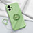 Ultra-thin Silicone Gel Soft Case Cover with Magnetic Finger Ring Stand S02 for Xiaomi Poco F5 5G Green