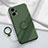 Ultra-thin Silicone Gel Soft Case Cover with Magnetic Finger Ring Stand S02 for Xiaomi Poco F5 5G Midnight Green