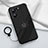 Ultra-thin Silicone Gel Soft Case Cover with Magnetic Finger Ring Stand S02 for Xiaomi Redmi K60 Ultra 5G Black