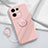 Ultra-thin Silicone Gel Soft Case Cover with Magnetic Finger Ring Stand S02 for Xiaomi Redmi Note 13 5G