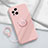 Ultra-thin Silicone Gel Soft Case Cover with Magnetic Finger Ring Stand S03 for Oppo Find X3 Pro 5G