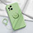 Ultra-thin Silicone Gel Soft Case Cover with Magnetic Finger Ring Stand S03 for Oppo Find X3 Pro 5G Matcha Green