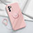 Ultra-thin Silicone Gel Soft Case Cover with Magnetic Finger Ring Stand S03 for Oppo Reno6 Pro 5G India