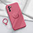 Ultra-thin Silicone Gel Soft Case Cover with Magnetic Finger Ring Stand S03 for Oppo Reno6 Pro 5G India