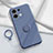 Ultra-thin Silicone Gel Soft Case Cover with Magnetic Finger Ring Stand S03 for Oppo Reno8 Pro 5G Lavender Gray