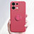 Ultra-thin Silicone Gel Soft Case Cover with Magnetic Finger Ring Stand S03 for Oppo Reno9 5G