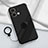Ultra-thin Silicone Gel Soft Case Cover with Magnetic Finger Ring Stand S03 for Oppo Reno9 5G Black