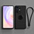 Ultra-thin Silicone Gel Soft Case Cover with Magnetic Finger Ring Stand S03 for Vivo V23 5G