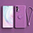 Ultra-thin Silicone Gel Soft Case Cover with Magnetic Finger Ring Stand S03 for Vivo X70 5G Purple