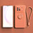 Ultra-thin Silicone Gel Soft Case Cover with Magnetic Finger Ring Stand S03 for Vivo X80 5G Orange