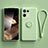 Ultra-thin Silicone Gel Soft Case Cover with Magnetic Finger Ring Stand S06 for Xiaomi Redmi Note 13 5G Green