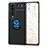 Ultra-thin Silicone Gel Soft Case Cover with Magnetic Finger Ring Stand SD1 for Huawei Honor 70 Pro+ Plus 5G Blue and Black