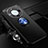 Ultra-thin Silicone Gel Soft Case Cover with Magnetic Finger Ring Stand SD1 for Huawei Mate 60 Pro Blue and Black