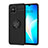 Ultra-thin Silicone Gel Soft Case Cover with Magnetic Finger Ring Stand SD1 for Huawei Nova 8 SE 4G Black