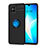 Ultra-thin Silicone Gel Soft Case Cover with Magnetic Finger Ring Stand SD1 for Huawei Nova 8 SE 4G Blue and Black