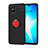 Ultra-thin Silicone Gel Soft Case Cover with Magnetic Finger Ring Stand SD1 for Huawei Nova 8 SE 4G Red and Black