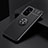 Ultra-thin Silicone Gel Soft Case Cover with Magnetic Finger Ring Stand SD1 for OnePlus 9 5G