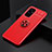 Ultra-thin Silicone Gel Soft Case Cover with Magnetic Finger Ring Stand SD1 for OnePlus 9 5G