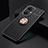 Ultra-thin Silicone Gel Soft Case Cover with Magnetic Finger Ring Stand SD1 for OnePlus Nord N30 5G Gold and Black