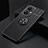 Ultra-thin Silicone Gel Soft Case Cover with Magnetic Finger Ring Stand SD1 for Oppo K11x 5G Black