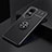 Ultra-thin Silicone Gel Soft Case Cover with Magnetic Finger Ring Stand SD1 for Oppo Reno10 5G Black