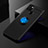 Ultra-thin Silicone Gel Soft Case Cover with Magnetic Finger Ring Stand SD1 for Realme 7i RMX2193 Blue and Black