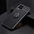 Ultra-thin Silicone Gel Soft Case Cover with Magnetic Finger Ring Stand SD1 for Realme 8 Pro Black