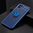 Ultra-thin Silicone Gel Soft Case Cover with Magnetic Finger Ring Stand SD1 for Realme 8i Blue