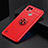 Ultra-thin Silicone Gel Soft Case Cover with Magnetic Finger Ring Stand SD1 for Realme C21