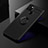 Ultra-thin Silicone Gel Soft Case Cover with Magnetic Finger Ring Stand SD1 for Realme C25 Black