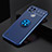 Ultra-thin Silicone Gel Soft Case Cover with Magnetic Finger Ring Stand SD1 for Realme C25Y India