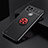 Ultra-thin Silicone Gel Soft Case Cover with Magnetic Finger Ring Stand SD1 for Realme C25Y India