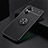 Ultra-thin Silicone Gel Soft Case Cover with Magnetic Finger Ring Stand SD1 for Realme C33 (2023) Black